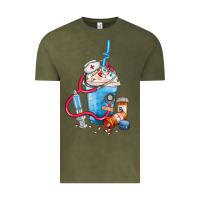 Vintage Olive Nurse frappe coffee Vintage Tee - FaDigitalArtStudio