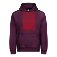 Mauve Wine JOY DIVISION - UNKNOWN PLEASURES - JAPANESE Urban Hoodie - linhVisuals