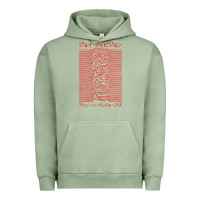 Pigment Oil Green JOY DIVISION - UNKNOWN PLEASURES - JAPANESE Urban Hoodie - linhVisuals