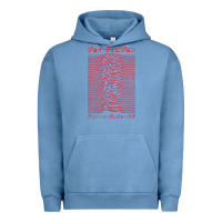 Pigment Pebble Blue JOY DIVISION - UNKNOWN PLEASURES - JAPANESE Urban Hoodie - linhVisuals