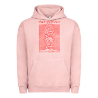 Pigment Salmon JOY DIVISION - UNKNOWN PLEASURES - JAPANESE Urban Hoodie - linhVisuals