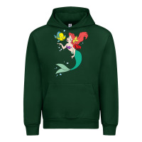 Forest Green ariel mermaid Urban Hoodie - linhVisuals