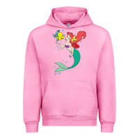 Fuchsia Pink ariel mermaid Urban Hoodie - linhVisuals
