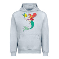 Heather Grey ariel mermaid Urban Hoodie - linhVisuals