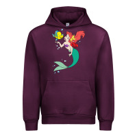 Mauve Wine ariel mermaid Urban Hoodie - linhVisuals