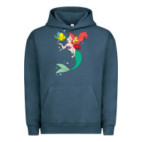Pigment Midnight Navy ariel mermaid Urban Hoodie - linhVisuals