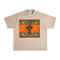 French Oak sunflowers cross aztec pattern Urban Heavy Tee - Jasminsmagicworld