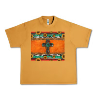 Peanut Butter sunflowers cross aztec pattern Urban Heavy Tee - Jasminsmagicworld