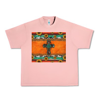 Salmon sunflowers cross aztec pattern Urban Heavy Tee - Jasminsmagicworld
