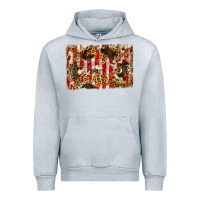 Heather Grey america, cowhide, leopard backgraund Urban Hoodie - JahusDesignShop
