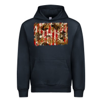 Navy america, cowhide, leopard backgraund Urban Hoodie - JahusDesignShop
