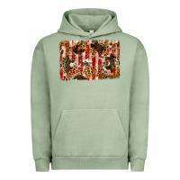 Pigment Oil Green america, cowhide, leopard backgraund Urban Hoodie - JahusDesignShop