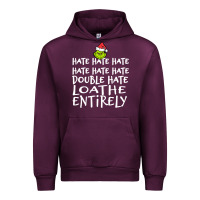 Mauve Wine Loathe Entirely Grinch For Light Hate hate hate happy christmas Urban Hoodie - linhVisuals