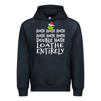Navy Loathe Entirely Grinch For Light Hate hate hate happy christmas Urban Hoodie - linhVisuals