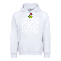 White Loathe Entirely Grinch For Light Hate hate hate happy christmas Urban Hoodie - linhVisuals