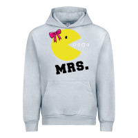 Heather Grey Mrs Pacman Urban Hoodie - linhVisuals