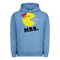 Pigment Pebble Blue Mrs Pacman Urban Hoodie - linhVisuals