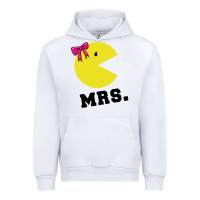White Mrs Pacman Urban Hoodie - linhVisuals