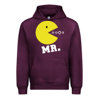 Mauve Wine Mr Pacman Urban Hoodie - linhVisuals