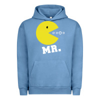 Pigment Pebble Blue Mr Pacman Urban Hoodie - linhVisuals