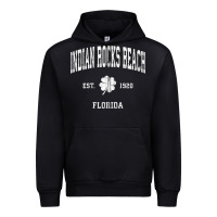 Black indian rocks beach florida vintage shamrock sports zip hoodie Urban Hoodie - linhVisuals