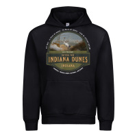 Black indiana dunes national park lake michigan beach trails t shirt Urban Hoodie - linhVisuals