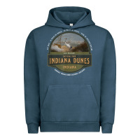 Pigment Midnight Navy indiana dunes national park lake michigan beach trails t shirt Urban Hoodie - linhVisuals