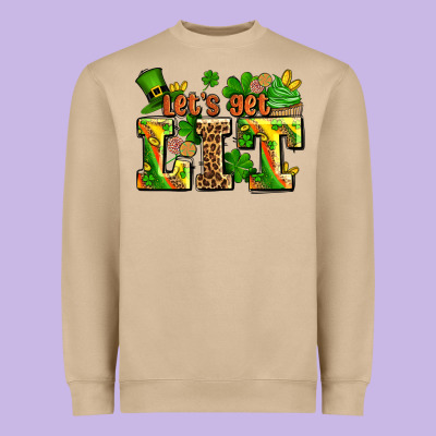 St Patricks Lets Get Lit Heavyweight Sweatshirt Designed By Adodesignshop