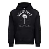 Black isle of palms sc palm tree isle of palms beach gift pullover hoodie Urban Hoodie - linhVisuals