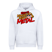 White MONDAY NIGHT METAL Urban Hoodie - linhVisuals