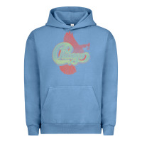 Pigment Pebble Blue VINTAGE CHICAGO Urban Hoodie - linhVisuals