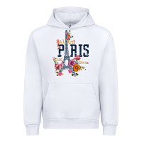 White PARIS Urban Hoodie - linhVisuals