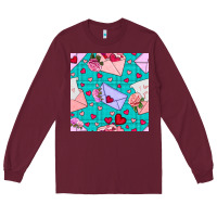 Burgundy valentines day love letter and envelope Long Sleeve Tee - BundleAndBundleShop