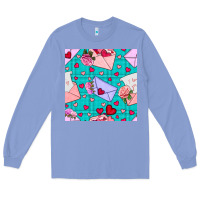 Colony Blue valentines day love letter and envelope Long Sleeve Tee - BundleAndBundleShop
