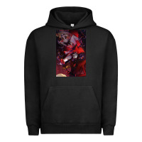 Pigment Black hazbin, hazbin hotel alastor, jeby,angel dust, demon Urban Hoodie - linhVisuals