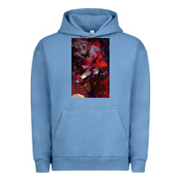 Pigment Pebble Blue hazbin, hazbin hotel alastor, jeby,angel dust, demon Urban Hoodie - linhVisuals