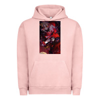 Pigment Salmon hazbin, hazbin hotel alastor, jeby,angel dust, demon Urban Hoodie - linhVisuals