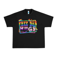 Black Free dad hugs pride Urban Heavy Tee - FaDigitalArtStudio