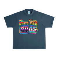 Midnight Navy Free dad hugs pride Urban Heavy Tee - FaDigitalArtStudio