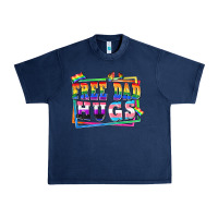 Navy Free dad hugs pride Urban Heavy Tee - FaDigitalArtStudio