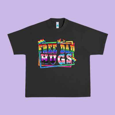 Free Dad Hugs Pride Urban Heavy Tee Designed By Fadigitalartstudio