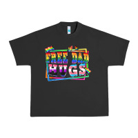 Pigment Black Free dad hugs pride Urban Heavy Tee - FaDigitalArtStudio