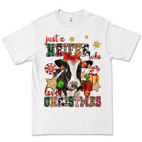 White just a heifer who loves christmas cow Premium Tee - CowGirlArtShop