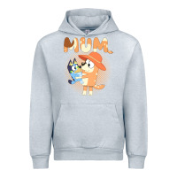 Heather Grey Bluey Mum Urban Hoodie - linhVisuals