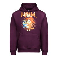 Mauve Wine Bluey Mum Urban Hoodie - linhVisuals