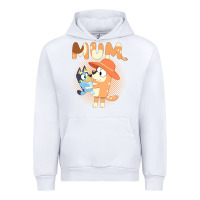 White Bluey Mum Urban Hoodie - linhVisuals