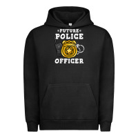 Pigment Black kids future police officer policeman Urban Hoodie - linhVisuals