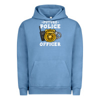 Pigment Pebble Blue kids future police officer policeman Urban Hoodie - linhVisuals
