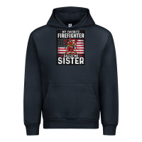Navy my favorite firefighter calls me sister. Urban Hoodie - linhVisuals