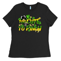 Black Too cute to pinch St. Patrick's Day Ladies Tee - HowdyJamesFarm